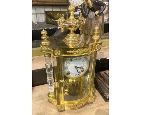 GILT BRONZE MANTLE CLOCK 41.5CMS (H)