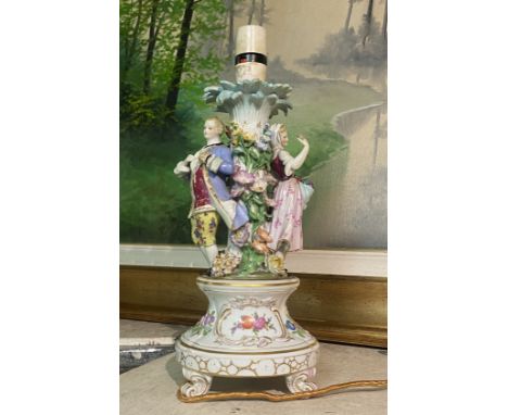 MEISSEN FIGURAL PORCELAIN TABLE LAMP A/F 35CMS (H) APPROX