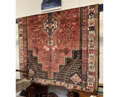 FINE SOUTH WEST PERSIAN QASHQAI CARPETS 250CMS X 170CMS