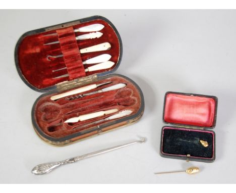 GOOD QUALITY VICTORIAN BRASS AND BURR WALNUT WOOD MANICURE IMPLEMENTS BOX oblong and D ended the fringed top applied with fol