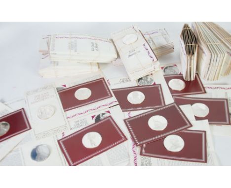 FRANKLIN MINT LTD. SET OF 100 HALLMARKED SILVER MEDALLIONS, 'One Hundred Greatest Masterpieces Collection', 2" diameter, each