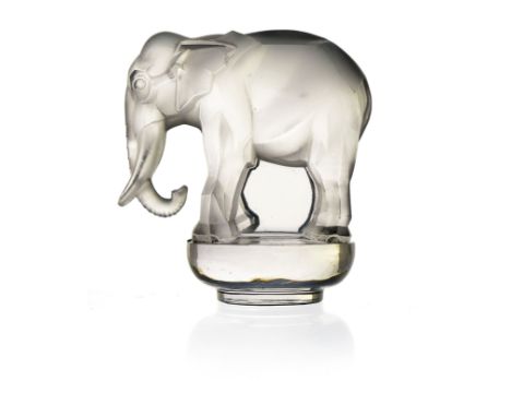 Rene Lalique, a Toby glass paperweight, model 1192, designed circa 1931, polished and frosted, acid mark R Lalique, France, 8