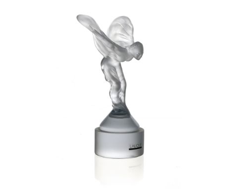 Lalique for Rolls Royce, a Spirit of Ecstasy glass car mascot, after Charles Sykes model designed 1911, limited edition numbe