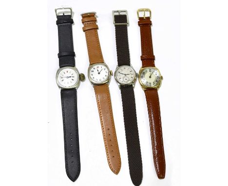 ROLCO; a 9ct gold cased gentleman's wristwatch, the engine turned dial set with Arabic numerals, diameter 30mm, together with