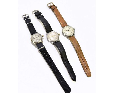 TUDOR; a gentleman's steel cased manual wind wristwatch, the dial set with Arabic numerals, diameter 30mm, together with a Tu