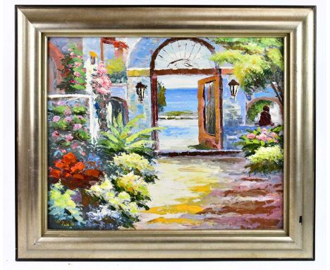 † C SILVIO; oil on canvas, 'Optimism', unsigned, 60 x 50cm, framed.Condition Report: With certificate of authenticity, image 