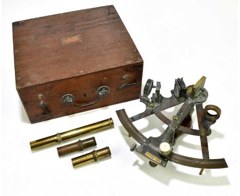 D. MCGREGOR &amp; CO, LIVERPOOL, GLASGOW AND GREENOCK; a 19th century brass sextant, cased.