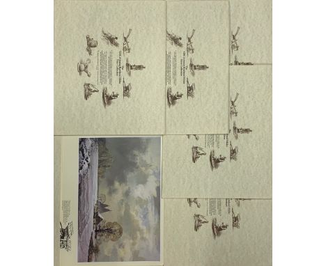 Seven folios of Rowland Hilder print collections each containing approx. 10 prints, size 37cm x 30cm.