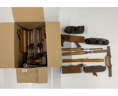 A Stanley Victor number 20 1/2 woodworking plane and a quantity of woodworking tools.