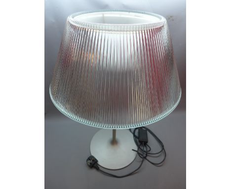 A Phillipe Starck Romeo moon F table lamp with reeded glass shade.