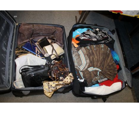 TWO SUITCASES OF MODERN VINTAGE WOMENS CLOTHING AND ACCESSORIES