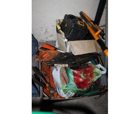 A MIXED TRAY OF TOOLS PLUS ANOTHER A/F