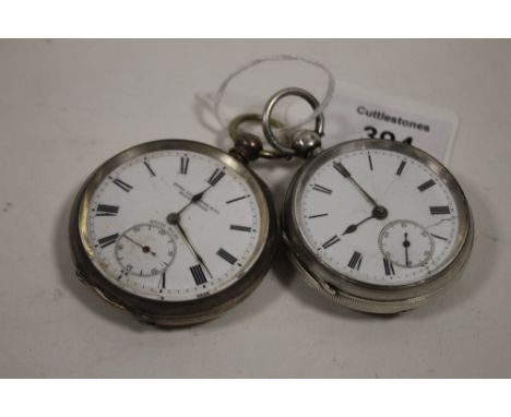 TWO VINTAGE HALLMARKED SILVER POCKET WATCHES