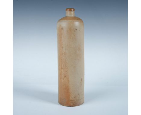 Tall ceramic bottle with a white finish, stamped Ind. Argentina, Oltolini. Issued: late 19th centuryDimensions: 12"H x 3.5" d