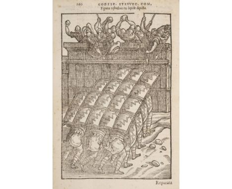 Vegetius Renatus (Flavius). De re militari libri quatuor, [edited by Gottschalk Stewech], Leiden: Officina Plantiniana, apud 