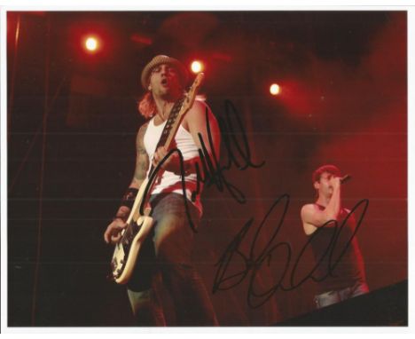 3 Doors Down signed colour 10x8 photo. American rock band from Mississippi. Their first single was kryptonite. Good condition
