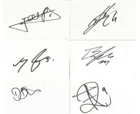 Footballers Signed Index Card Collection 4. Approximately 45 autographed white index cards measuring 5x3 inches, autographed 