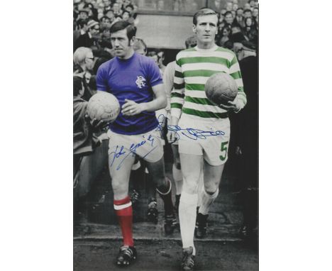 Billy McNeil John Greig Colorized 12 X 8 Photo Depicting Celtic Captain Billy McNeil and His Rangers Counterpart John Greig W