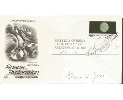 Rocket Pioneer Klaus W Gross NASA member von Brauns rocket team Signed Space First Day Cover. Good condition. All signed item