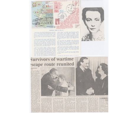 Andree De Jongh GC RAF Escapers Society FDC dated 25 April 1981 signed by Belgian Resistance heroine Madame Andree De Jongh G
