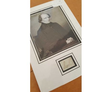 Prime Minister Lord Russell autographed presentation. 40 x 28cm mounted presentation consisting of a small signature piece in