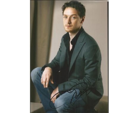 James McAvoy signed photo. Colour 8x12 photo signed by actor James McAvoy who stars in the X Men movies and The Last King of 