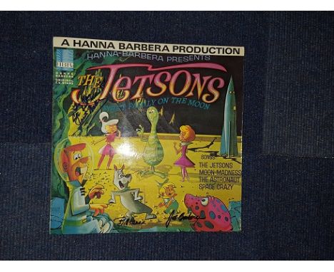 Famous Animators signed record. 12 inch record of The Jetsons songs, autographed by Janet Waldo the voice of Judy Jetson, Don