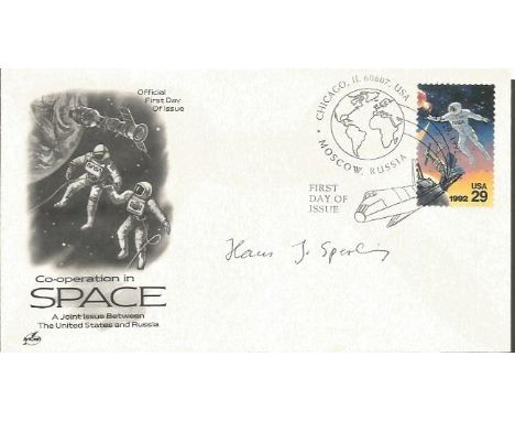 Rocket Pioneer Hans Sperling NASA von Brauns rocket team V 2 rocket Signed Space First Day Cover. Good condition. All signed 