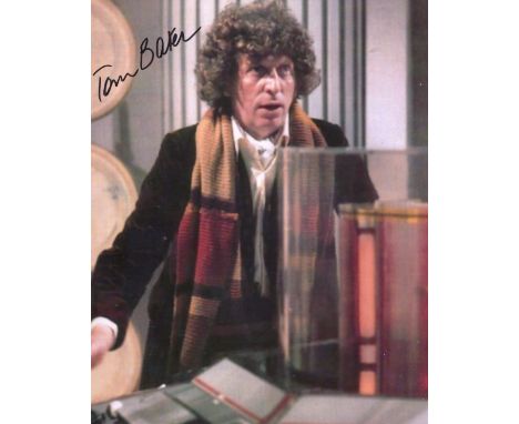 Tom Baker 8x10 Inch Photo from The TV Series Doctor Who Signed by Tom Baker.  Good condition. All signed items come with a Ce