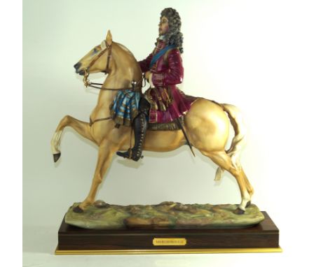 A large and impressive Royal Worcester figure 'Duke of Marlborough' Designed by Bernard Winksill from the Military Commanders