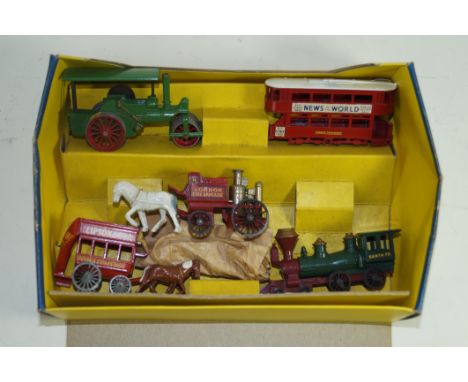A Matchbox Models of Yesteryear G7 Gift SetContaining Y3 London tram car, Y4 London fire brigade fire engine, Y11 Avaling & P
