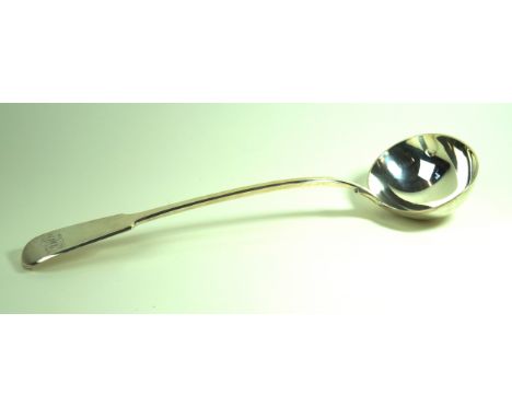 A George IV silver fiddle pattern ladle  Of conventional form, by William Eaton, London 1829, length 33cm, weight 9.5 troy oz