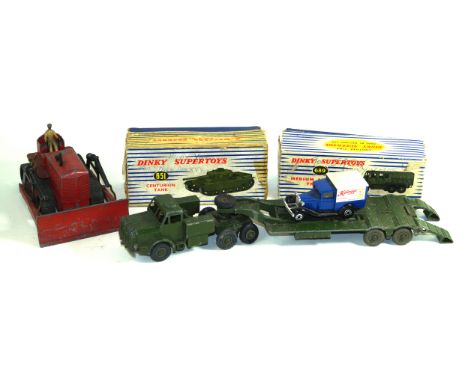 A collection of boxed and unboxed diecast vehicles, by various makersIncluding a boxed Dinky Supertoys 651 Centurion tank and