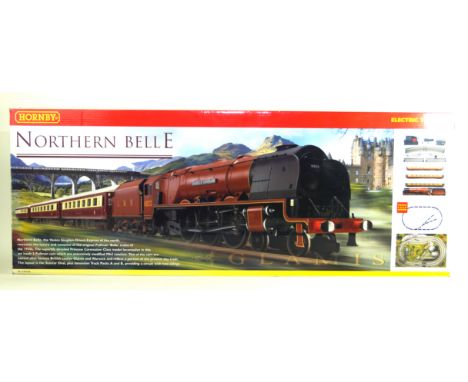 A boxed Hornby (China) '00' gauge Northern Belle electric train set R 1065 Containing 4-6-2 Coronation class locomotive 'Duch