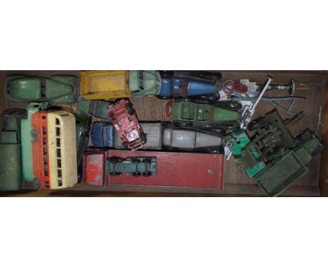 Eighteen unboxed diecast vehicles by various makersThe majority Dinky Toys including a Foden eight wheel lorry with black cha
