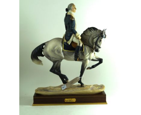 A large and impressive Royal Worcester figure 'Washington' By Bernard Winksill, numbered 257 to base, raised on plinth base, 