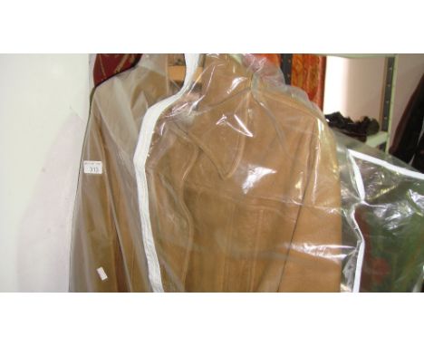 Vintage leather coat by Adastra of London size 38 & one other