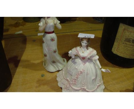 Royal Worcester figure The Masquerade Begins and one other