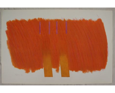 Richard Smith (1931-2016) Sun CurtainLayered lithograph printed in colours, Signed and dated '71 On wove paper sheet 61 x 91.