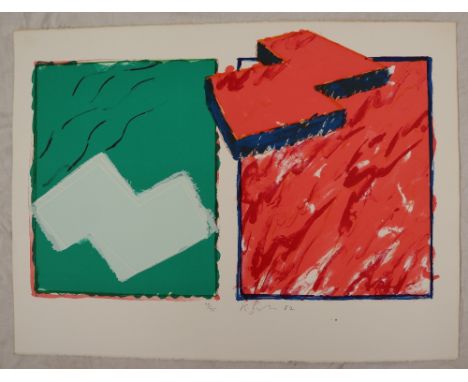 Richard Smith (1931-2016)ChapbookUntitled (Red & Green)1982Limited edition Lithograph No.73/75Signed in pencil to the margin4