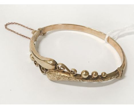9CT GOLD BANGLE 9.3 GRAMS