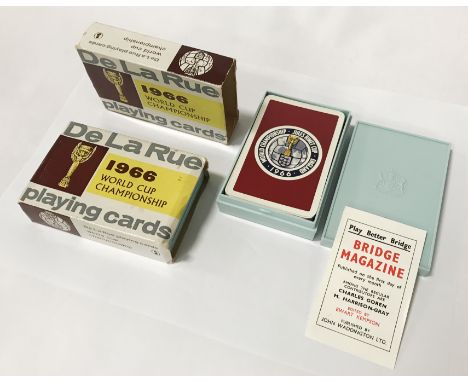 TWO DE LA RUE PLAYING CARD SETS - 1 STILL SEALED, 1960'S 