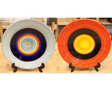 Two Poole Pottery Chargers, from the planets series, Mercury and Pluto (boxed) (2)Both 41.5cm diameter. Mercury - number 300.