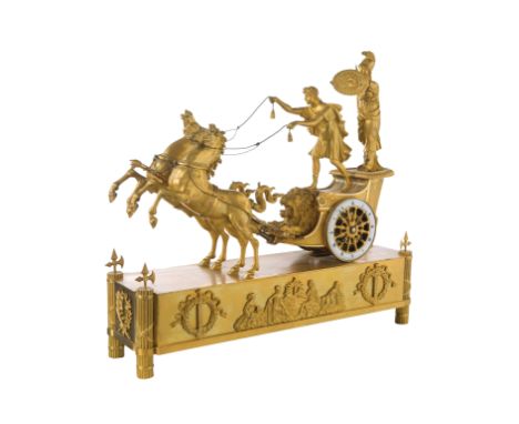 AN EMPIRE ORMOLU MANTEL CLOCK AU CHARIOT



Early 19th century, by Gounoilhou a Geneve 
Early 19th century, by Gounoilhou a G