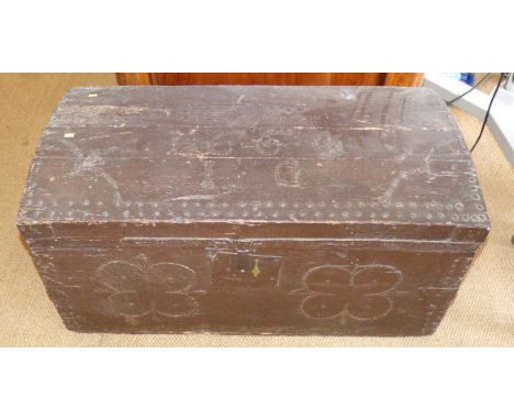 19th century Dome top trunk Unfortunately we are not doing condition reports for this sale.