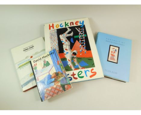 DAVID HOCKNEY. Four books: Hockney Posters 1987; Portrait of David Hockney by Peter Webb, 1988; China Diary by David Hockney 