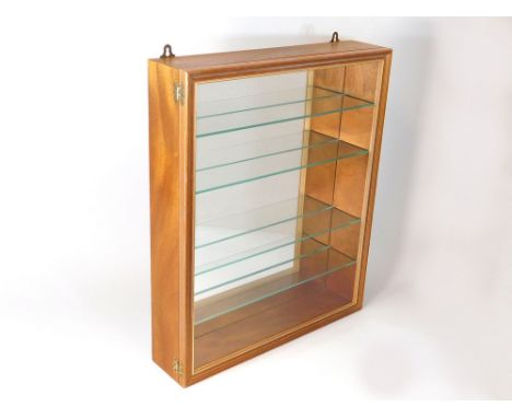 COLLECTOR'S CABINET. A wall hung collector's display cabinet. W51xH61xD12cm.WE CANNOT SHIP THIS ITEM… Due to fragility, size 