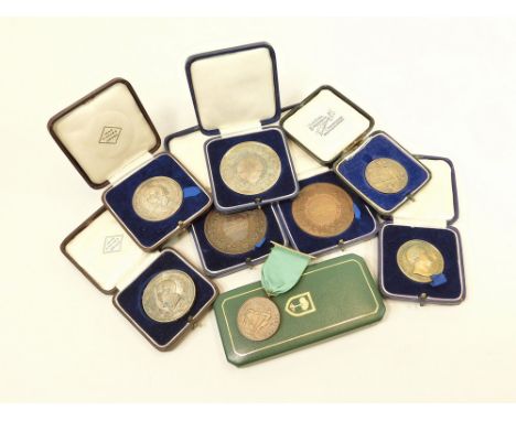 ROYAL HORTICULTURAL SOCIETY DAFFODIL SHOW MEDALS. Six RHS Daffodil Show medals awarded to Cornish grower Richard Vernon Favel