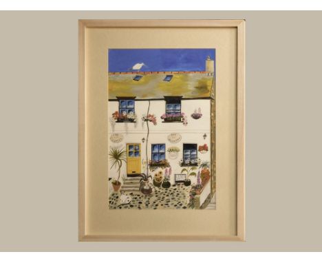 PONCKLE. The Cobbles, Bed & Breakfast, St. Ives. MIxed media. Signed & dated (20)01. 55 x 35cm.WE CANNOT SHIP THIS ITEM… Due 