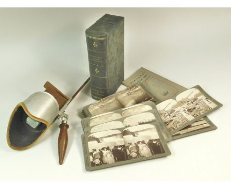 STEREOSCOPE CARDS & VIEWER. An early 20th century, full set of 18, Underwood & Underwood 'Niagara Falls Through The Stereosco